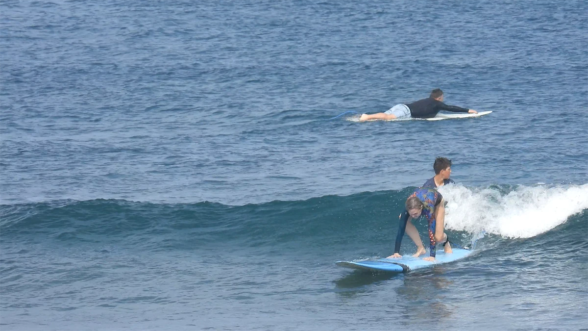 Looking Down while on the surfboard