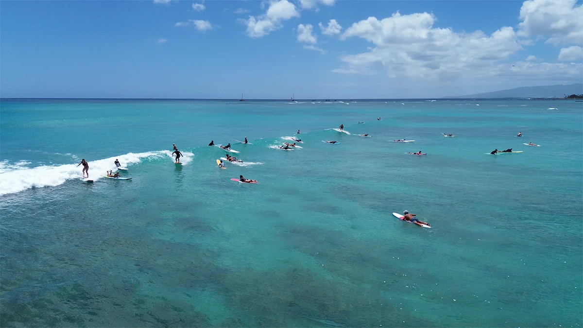 Surfers in Hawaii